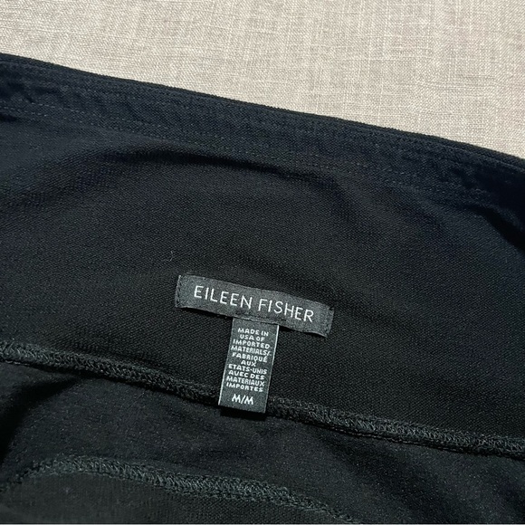 Eileen Fisher Classic Black Pencil Skirt Size Medium Basics Office Business Maxi - Picture 6 of 7